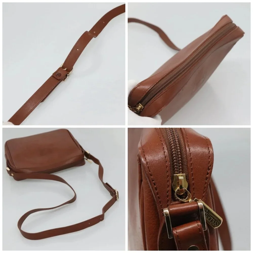 Burberrys Shoulder Bag Leather Brown Gold Auth ep8702 - Picture 16 of 16